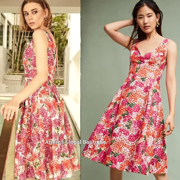 NWT, Anthropologie Monique Lhuillier Riona Embroidered Dress - Picture 11 of 16